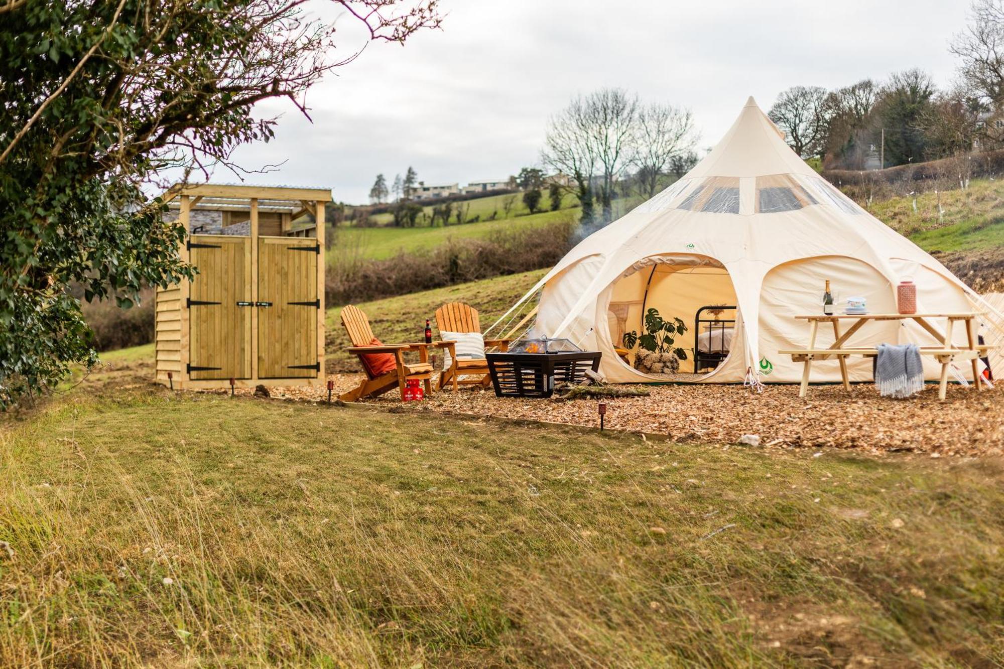 Charlcombe Valley Orchards Glamping Luxury tent