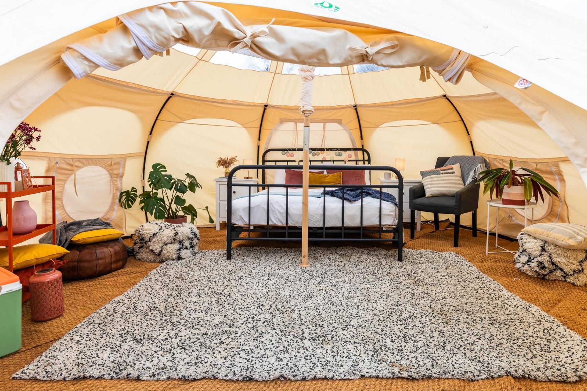 Luxury tent Charlcombe Valley Orchards Glamping